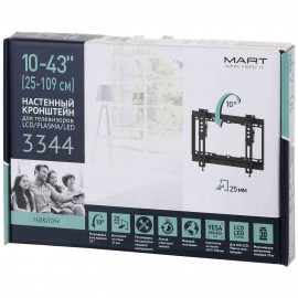 Кронштейн для ТВ наклонный Mart 3344 Black