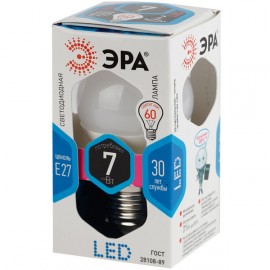 Лампа LED ЭРА P45-7w-840-E27