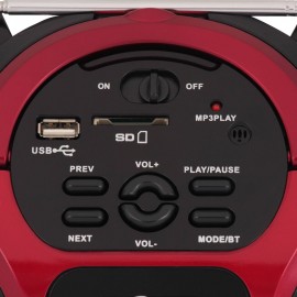 Магнитола Ritmix RBB-100BT Red/Black