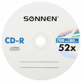 CD-R диск Sonnen 700Mb 52x Cake Box 25шт (513531)