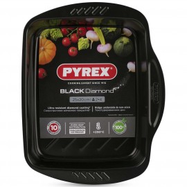 Форма для выпекания (металл) Pyrex Black Diamond 25х20см AS25RRB/E006