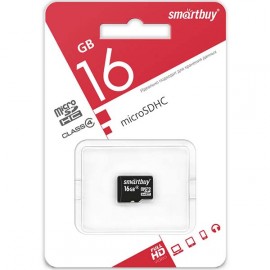 Карта памяти MicroSD Smartbuy 16GB Сlass 4 (SB16GBSDCL4-00) 