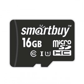 Карта памяти MicroSD Smartbuy 16GB Сlass 10 UHS-I (SB16GBSDCL10-00)