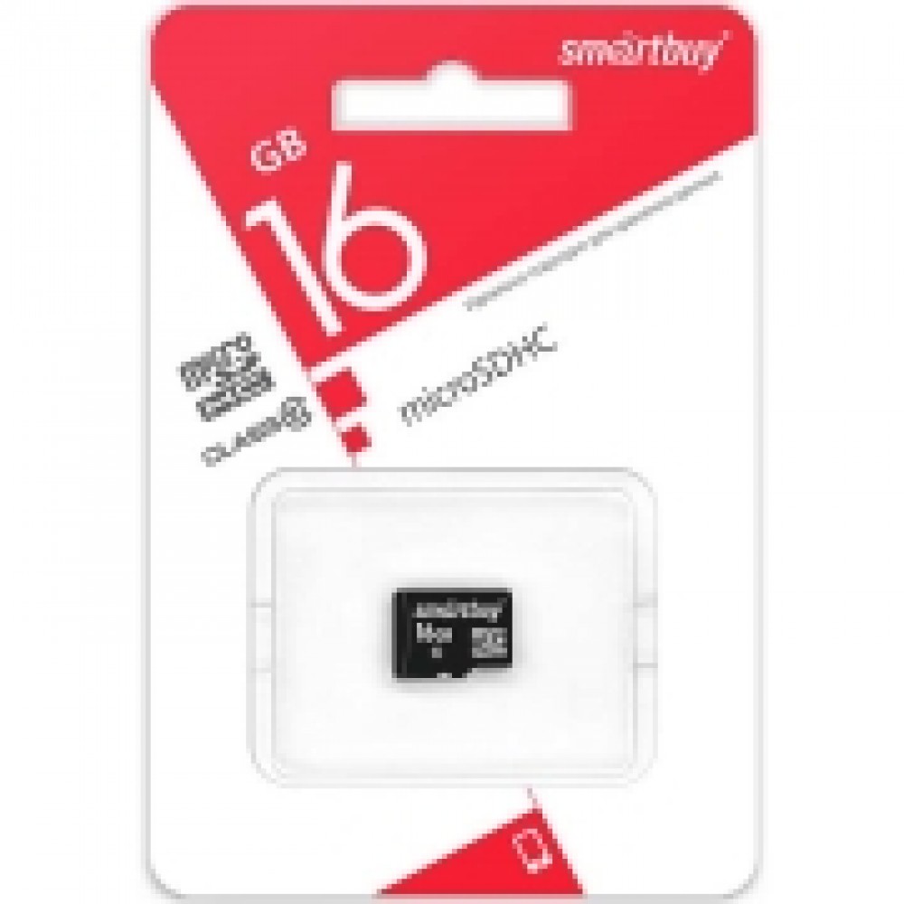 Карта памяти MicroSD Smartbuy 16GB Сlass 10 LE (SB16GBSDCL10-00LE )