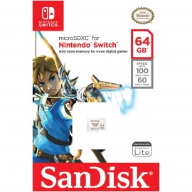 Карта памяти MicroSD SanDisk 64GB for Nintendo Switch (SDSQXAT-064G-GNCZN)