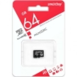 Карта памяти MicroSD Smartbuy 64GB Class 10 LE (SB64GBSDCL10-00LE)