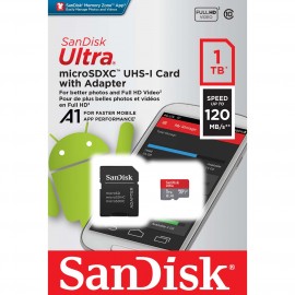 Карта памяти MicroSD SanDisk Ultra 1TB UHS-I + адаптер (SDSQUA4-1T00-GN6MA)