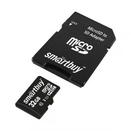 Карта памяти MicroSD Smartbuy 32GB Class 10 UHS-I SD-адапт. (SB32GBSDCL10-01)