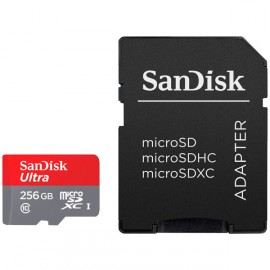 Карта памяти MicroSD SanDisk Ultra Android 256GB+адаптер (SDSQUAR-256G-GN6MA) 