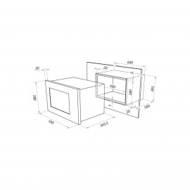 Встраиваемая микроволновая печь Maunfeld MBMO.20.2PGW