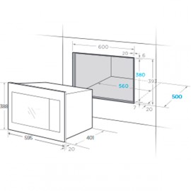 Встраиваемая микроволновая печь Midea TG925B8D-WH