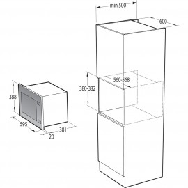 Встраиваемая микроволновая печь Gorenje BM251SG2WG