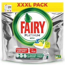 Моющее средство для посудомоечной машины Fairy Platinum 125 All in ONE Lemon