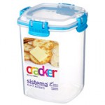 Контейнер для продуктов Sistema KLIP IT Cracker Accents 900мл Blue (61332)