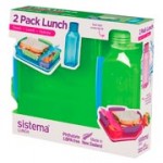 Контейнер для продуктов Sistema 2 Pack Lunch 475мл Green (1597)