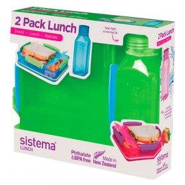 Контейнер для продуктов Sistema 2 Pack Lunch 475мл Green (1597) 