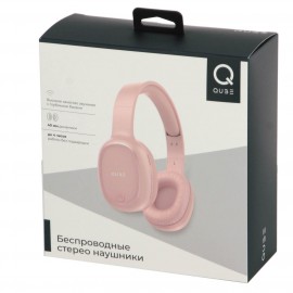 Наушники накладные Bluetooth QUB STN-300 Pink