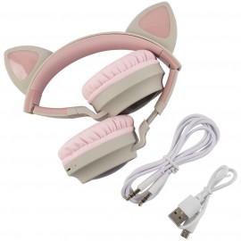 Наушники Bluetooth Hoco W27 Cat Ear, полноразмерные, серые (18457) 