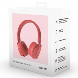 Наушники накладные Bluetooth Rombica MySound BH-16 Red