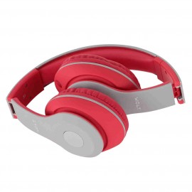 Наушники накладные Bluetooth QUB STN-260 Grey/Red