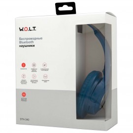 Наушники накладные Bluetooth W.O.L.T. STN-340 blue