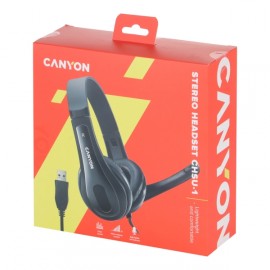 Компьютерная гарнитура Canyon basic PC headset with microphone (CNS-CHSU1B)