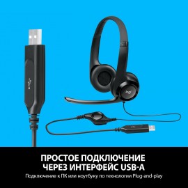 Компьютерная гарнитура Logitech H390 (981-000406)