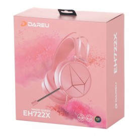 Игровые наушники Dareu EH722X Pink