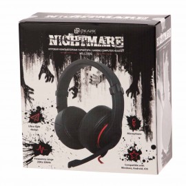 Игровые наушники Oklick HS-L330G NIGHTMARE BLACK