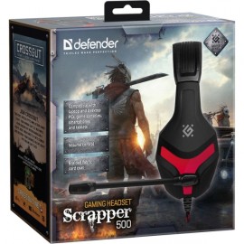 Игровые наушники Defender Scrapper 500 красный (64500)