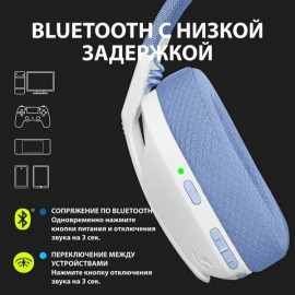 Игровые наушники Logitech G435 LIGHTSPEED Off White and Lilac