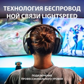 Игровые наушники Logitech G435 LIGHTSPEED Black and Neon Yellow