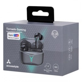 Наушники True Wireless Accesstyle Tornado Gaming Black