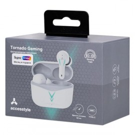 Наушники True Wireless Accesstyle Tornado Gaming White