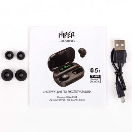 Наушники True Wireless игровые HIPER TWS SMART Black (HTW-MX4)