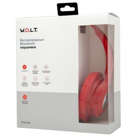 Наушники накладные Bluetooth W.O.L.T. STN-340 red