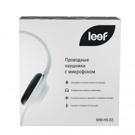 Наушники накладные Leef MW-HS-02-white