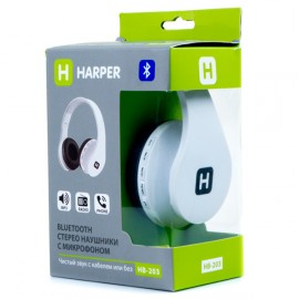 Наушники накладные Bluetooth Harper HB-203 White