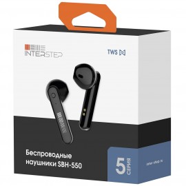 Наушники True Wireless InterStep Twin Buds Black (SBH-550)