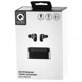 Наушники True Wireless QUB QTWE2BLK