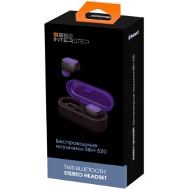 Наушники True Wireless InterStep SBH-520 TWS Black-Violet