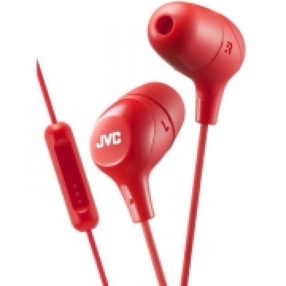 Наушники внутриканальные JVC Marshmallow Red с микрофоном (HA-FX38M-R-E)