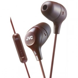 Наушники внутриканальные JVC Marshmallow Brown с микрофоном (HA-FX38M-T-E) 