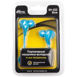 Наушники внутриканальные Ritmix RH-025 Blue