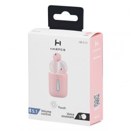 Наушники True Wireless Harper HB-513 pink