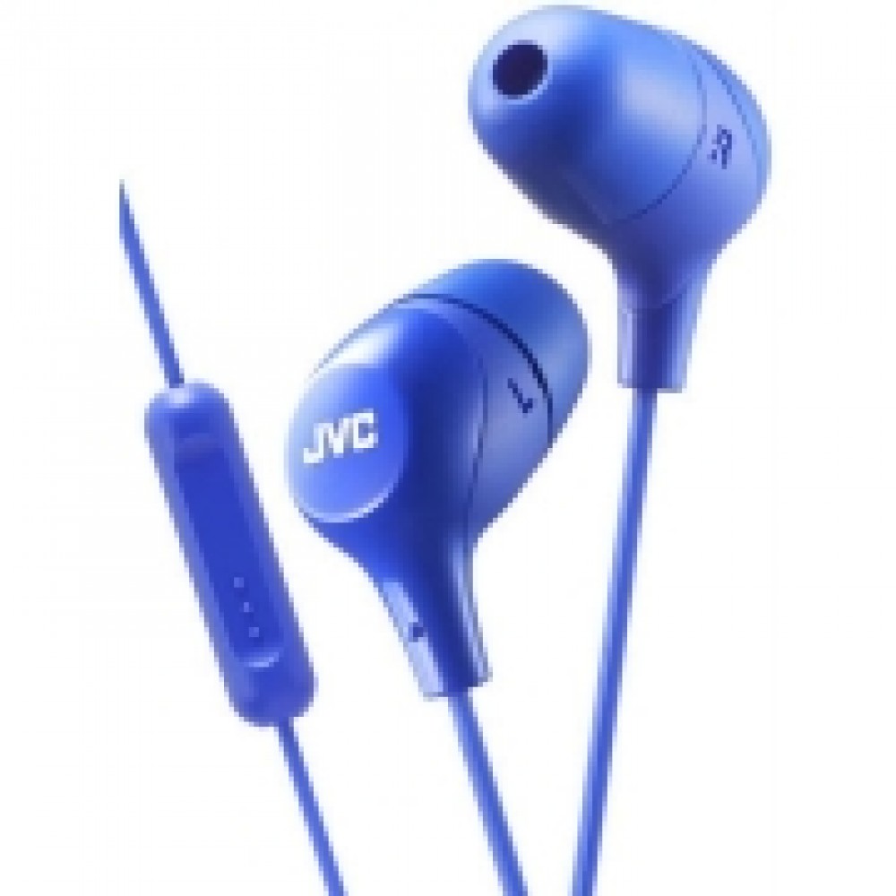 Наушники внутриканальные JVC Marshmallow Blue с микрофоном (HA-FX38M-A-E)