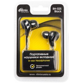 Наушники внутриканальные Ritmix RH-025 Black