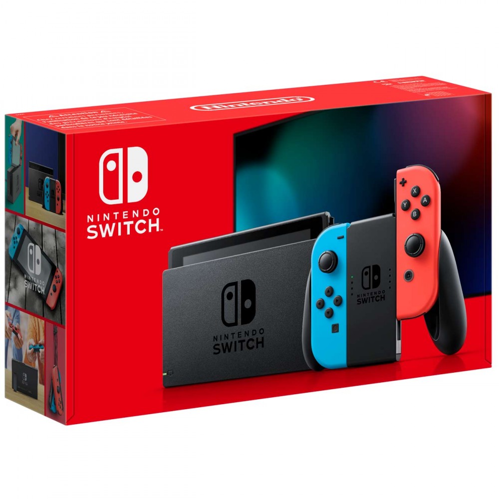 Игровая консоль Nintendo Switch (неоновый синий/неоновый красный)