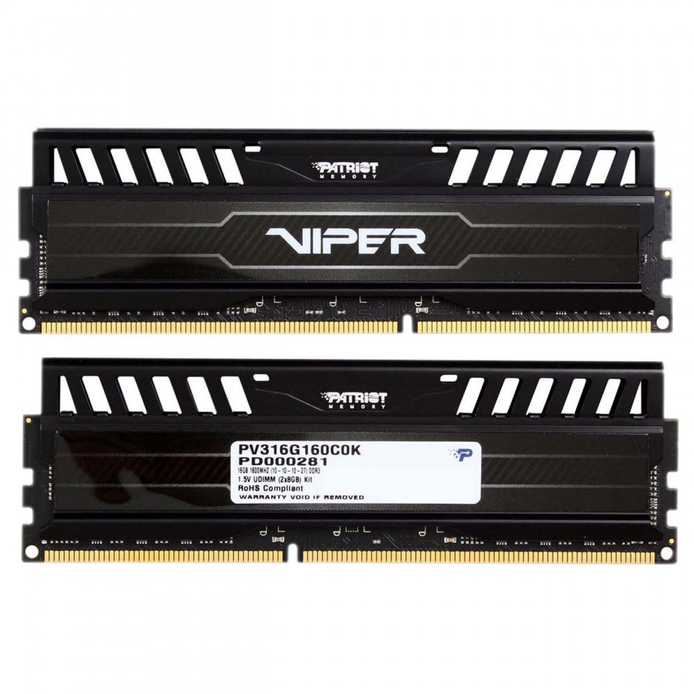 Оперативная память Patriot 16GB Viper 3 DDR3 1600Mhz (PV316G160C0K)