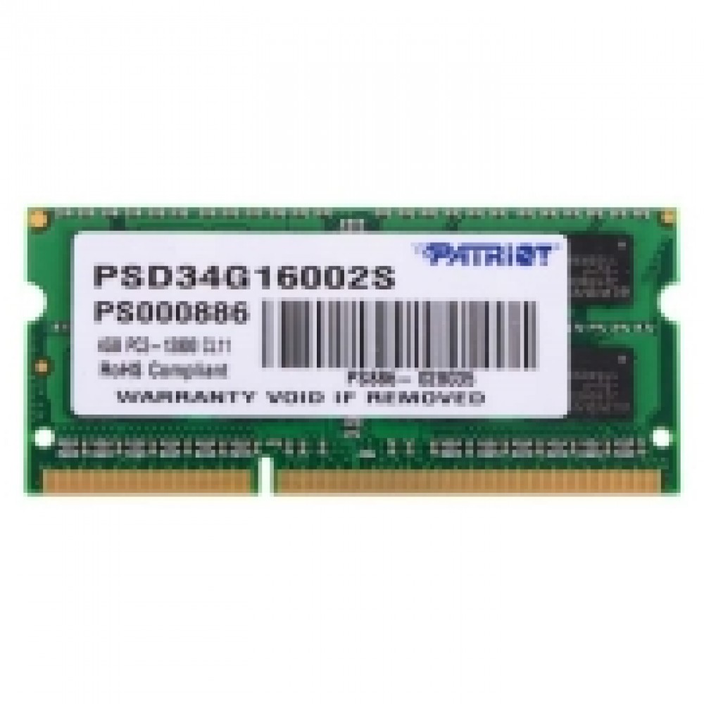 Оперативная память Patriot 4GB Signature DDR3 1600Mhz (PSD34G16002S)